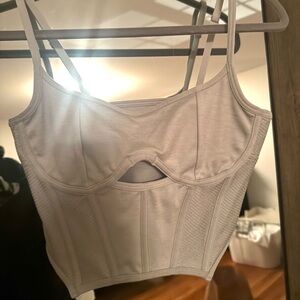 Gilly Hicks Gray Bustier Top